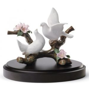 Lladro Doves On A Cherry Tree