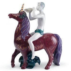 Lladro Faun And Unicorn Color