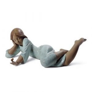 Lladro Girl Watching A Snail