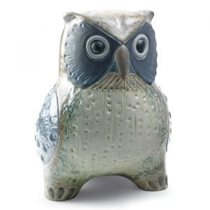 Lladro Large Owl Grey