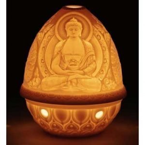 Lladro Lithophane Votive Light Buddha