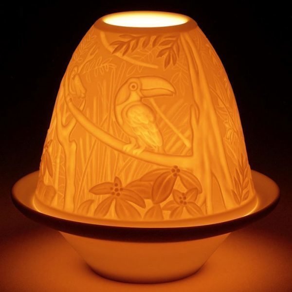 Lladro Lithophane Votive Light Toucans