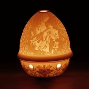 Lladro Lithophane Votive Madonna Of The Flowers