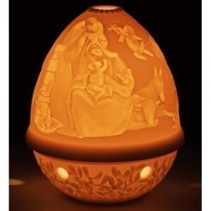 Lladro Litophane Votive Light Nativity