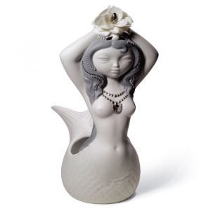 Lladro Little Mermaid White & Silver