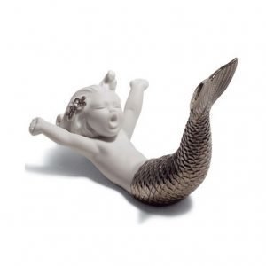 Lladro Waking Up At Sea Silver Re Deco