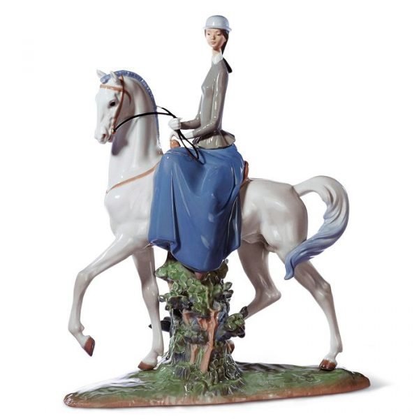 Lladro Woman On Horse