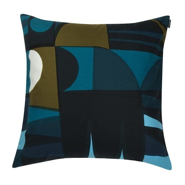 Marimekko Kuunsade Tyynynpäällinen Sininen / Vaaleanharmaa / Vihreä 50x50 Cm