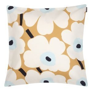 Marimekko Pieni Unikko Tyynynpäällinen Beige / Sininen 50x50 Cm