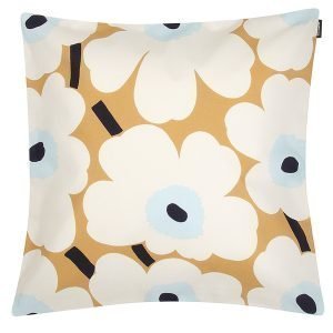 Marimekko Pieni Unikko Tyynynpäällinen Beige / Valkoinen / Sininen 50x50 Cm