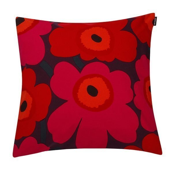 Marimekko Pieni Unikko Tyynynpäällinen Punainen / Plum 40x40 Cm