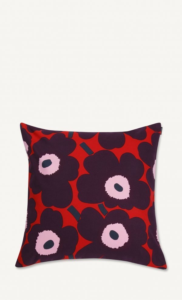 Marimekko Pieni Unikko Tyynynpäällinen Punainen Violetti Vaaleanpunainen 50x50 Cm