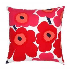 Marimekko Pieni Unikko Tyynynpäällinen Valkoinen Punainen