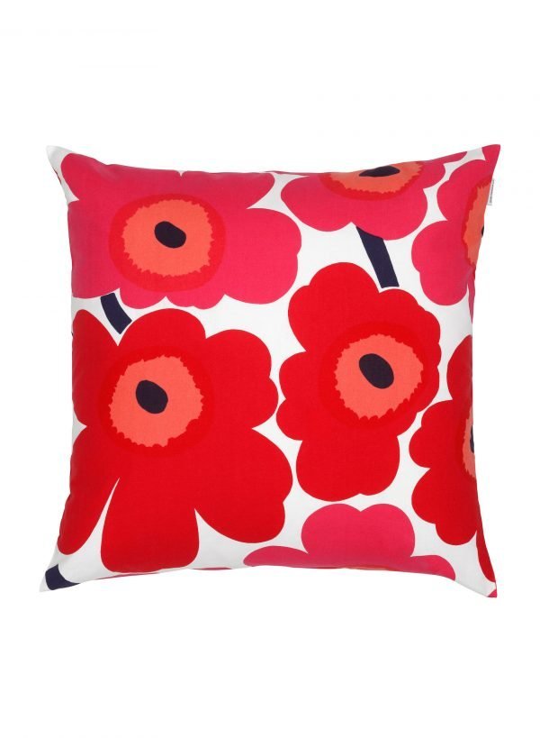 Marimekko Pieni Unikko Tyynynpäällinen Valkoinen Punainen