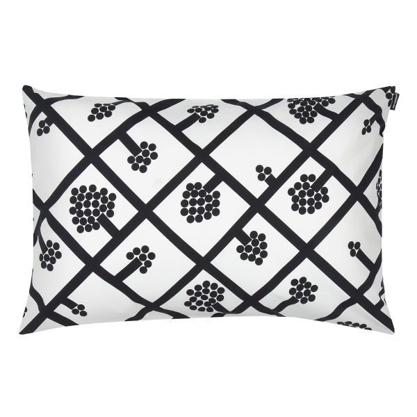 Marimekko Spalj Tyynynpäällinen Valkoinen / Tummaharmaa