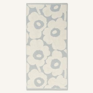 Marimekko Unikko Kylpypyyhe Off White / Sininen 70x150 Cm