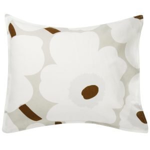 Marimekko Unikko Pellava Tyynyliina Beige / Valkoinen / Ruskea