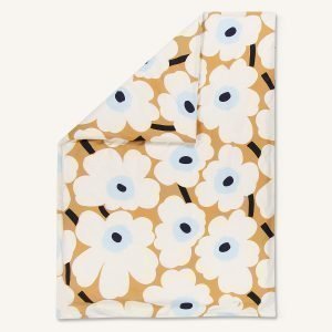 Marimekko Unikko Pussilakana Beige / Ecru / Sininen 150x210 Cm