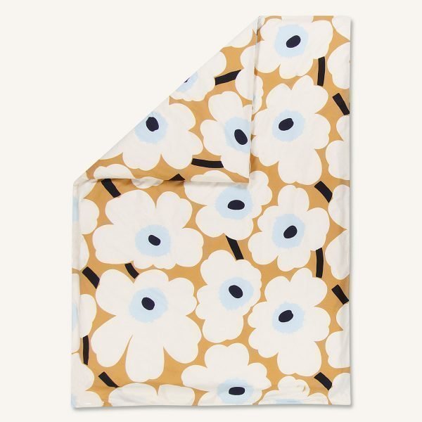 Marimekko Unikko Pussilakana Beige / Ecru / Sininen 240x220 Cm