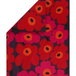 Marimekko Unikko Pussilakana Luumu Oranssi Sininen 150x210 Cm