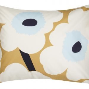 Marimekko Unikko Tyynyliina Beige Luonnonvalkoinen Sininen