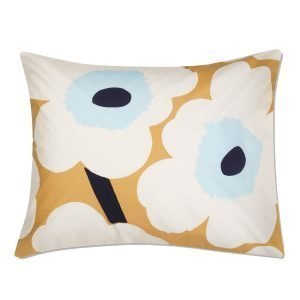 Marimekko Unikko Tyynyliina Beige / Sininen 50x60 Cm