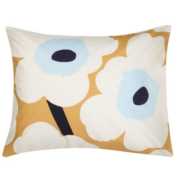 Marimekko Unikko Tyynyliina Beige / Valkoinen / Sininen 50x60 Cm