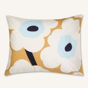 Marimekko Unikko Tyynynpäällinen Beige / Ecru / Sininen 50x60 Cm