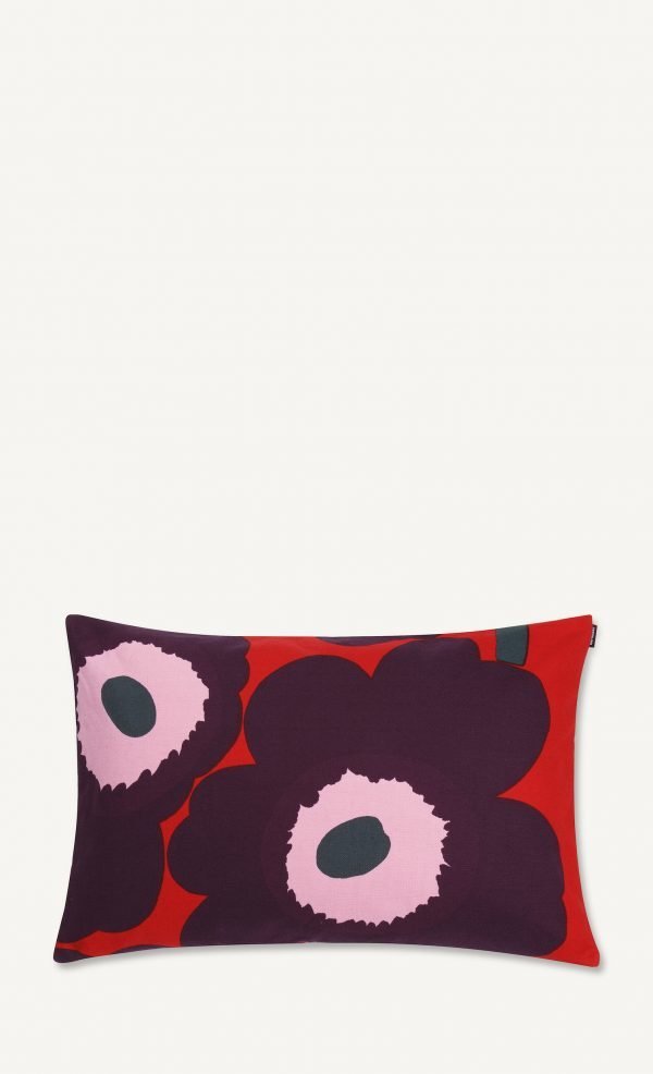 Marimekko Unikko Tyynynpäällinen Punainen Violetti Vaaleanpunainen 40x60 Cm