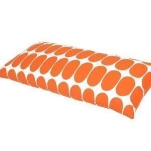Mette Ditmer Ellipse-tyynynpäällinen 35 x 70 cm oranssivalkoinen
