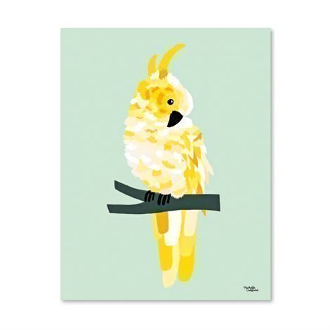 Michelle Carlslund Illustration Juliste Iso Yellow Cockatoo