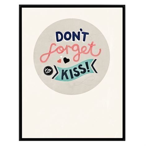 Michelle Carlslund Illustration Juliste Pieni Don´T Forget To Kiss