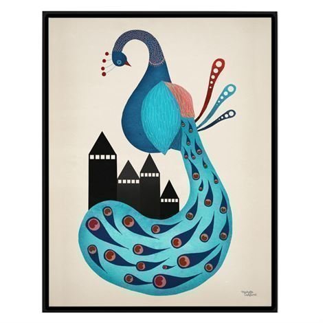 Michelle Carlslund Illustration Juliste Pieni Peacock