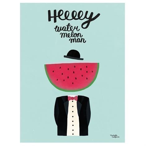 Michelle Carlslund Illustration Juliste Pieni Water Melon Man