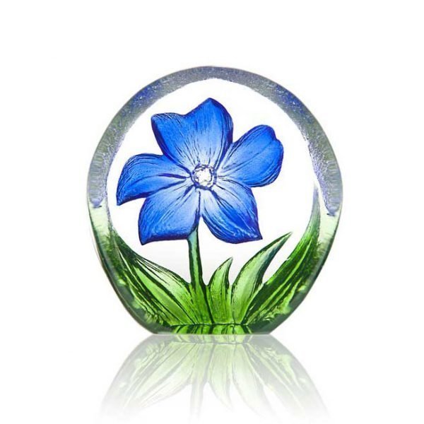 Målerås Glasbruk Floral Fanasy Miniatyr Anemone Sininen