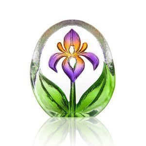 Målerås Glasbruk Floral Fanasy Miniatyr Lilja Violetti