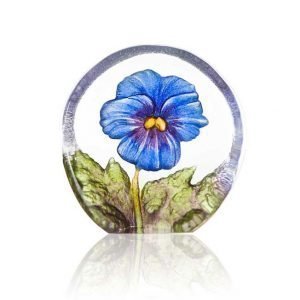 Målerås Glasbruk Floral Fanasy Miniatyr Orvokki Sininen