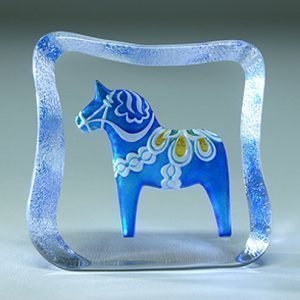 Målerås Glasbruk Taalainmaan Hevonen Sininen Perinteinen