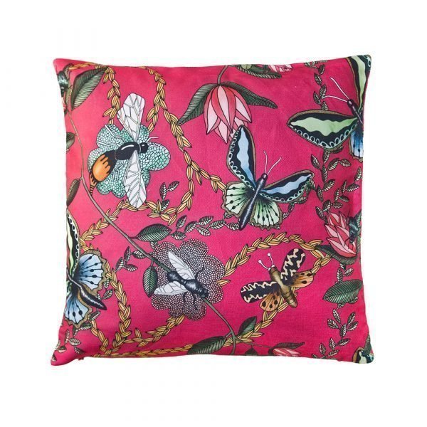 Nadja Wedin Design Bugs & Butterflies Tyynynpäällinen Cerise 48x48 Cm