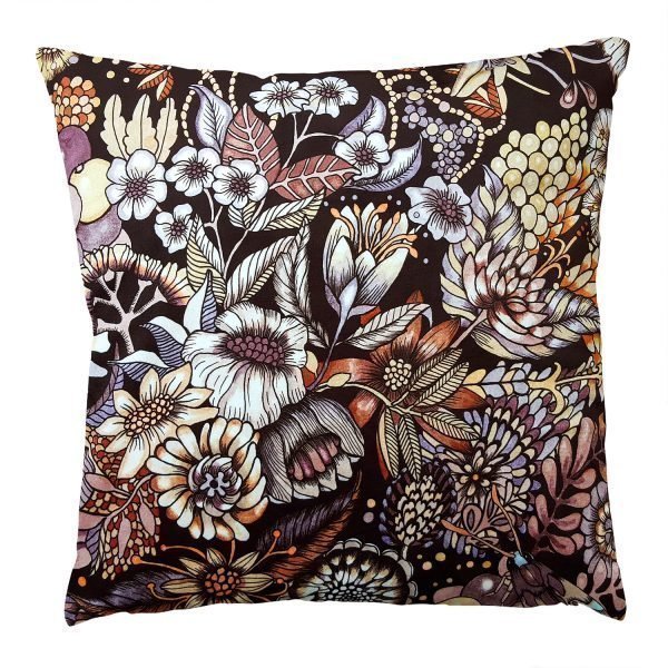 Nadja Wedin Design Flores Tyynynpäällinen Sametti Ruskea 48x48 Cm