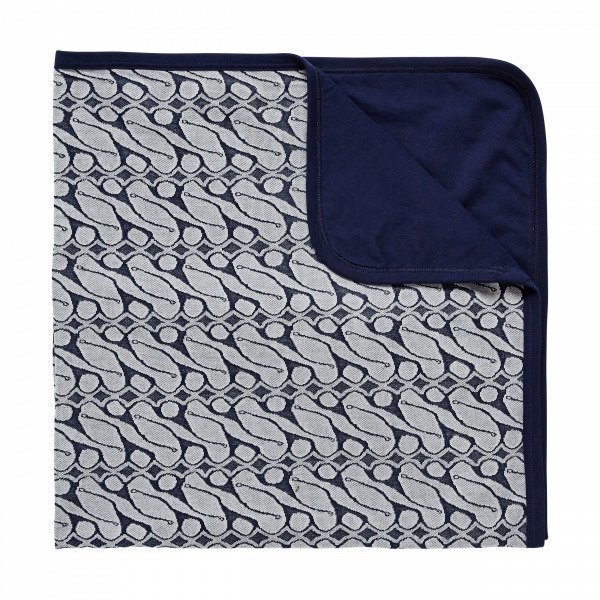 Navy Stories Jaquard Baby Blanket Viltti Mariininsininen 80x104 Cm