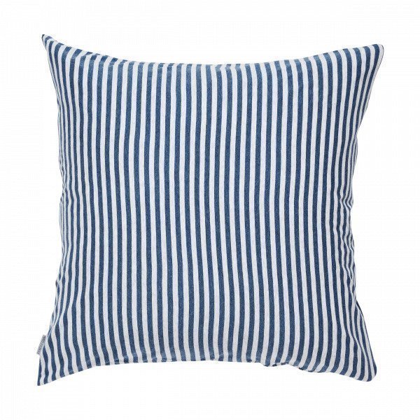 Navy Stories Stripe Pillow Case Tyynyliina Mariininsininen 65x65 Cm