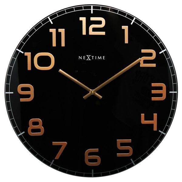 Nextime Classy Round Seinäkello Musta Ø30 Cm