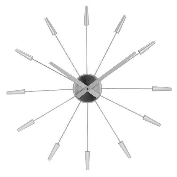 Nextime Plug Inn Seinäkello Hopea Ø59 Cm