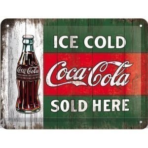 Nostalgic Art Retro Metallijuliste Coca-Cola Ice Cold Sold Here 15x20cm