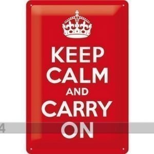 Nostalgic Art Retro Metallijuliste Keep Calm And Carry 20x30 Cm