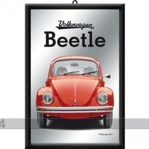 Nostalgic Art Retrotyylinen Mainospeili Vw Beetle Punainen