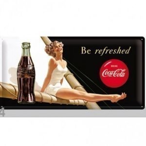 Nostalgic Art Retrotyylinen Metallijuliste Coca-Coal Be Refreshed 25x50 Cm