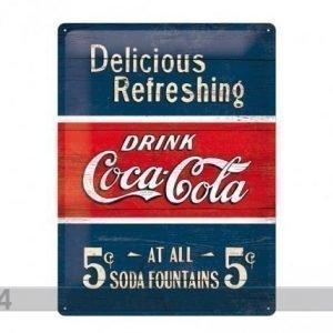Nostalgic Art Retrotyylinen Metallijuliste Coca-Cola 5c Delicious Refreshing 30x40cm