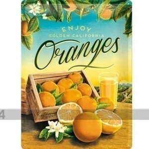 Nostalgic Art Retrotyylinen Metallijuliste Oranges 30x40 Cm